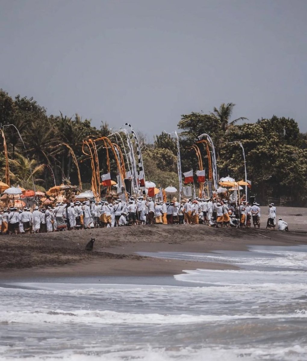 piavarez's tweet photo. Les recomiendo visitar Bali en Marzo. 

Es el mes de Nyepi, que marca el año nuevo balines, y se ven ceremonias y rituales por las playas y calles. 

Hoy fue la ceremonia de Melasti Day -el ritual más importante para limpiar al mundo de todos sus pecados. https://t.co/uV8j4X68l0