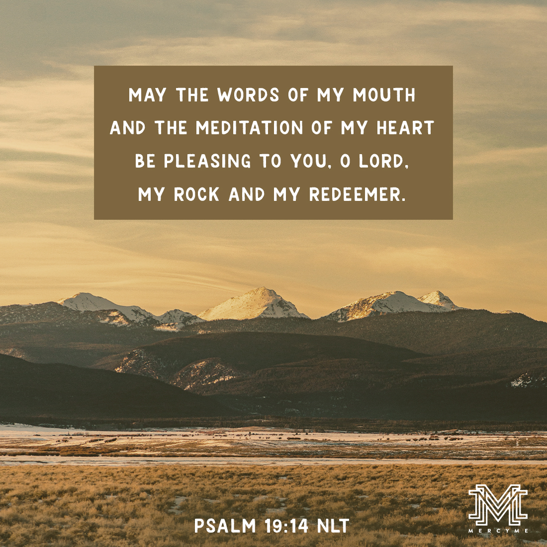 May the words of my mouth and the meditation of my heart be pleasing to you, O LORD, my rock and my redeemer. Psalm 19:14 NLT

#alwaysonlyjesus #grace #hope #faith #jesus #godslove #wordofgod #scripture #christianquotes #mercyme #christianmusic