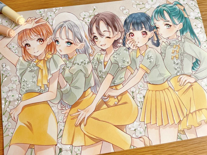 #三億アカウントの中から私を発掘してくださいコピックで女の子を描いています٩( 'ω' )و 