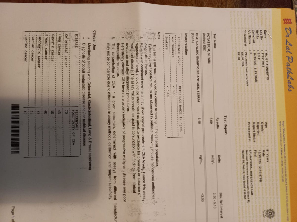 alllrounderrr's tweet image. @lalpathlabs your B1 Janakpuri Center coming up with inconsistent reports for senior citizens #drlalpathlabs #pathology #pathlabs #poorreporting