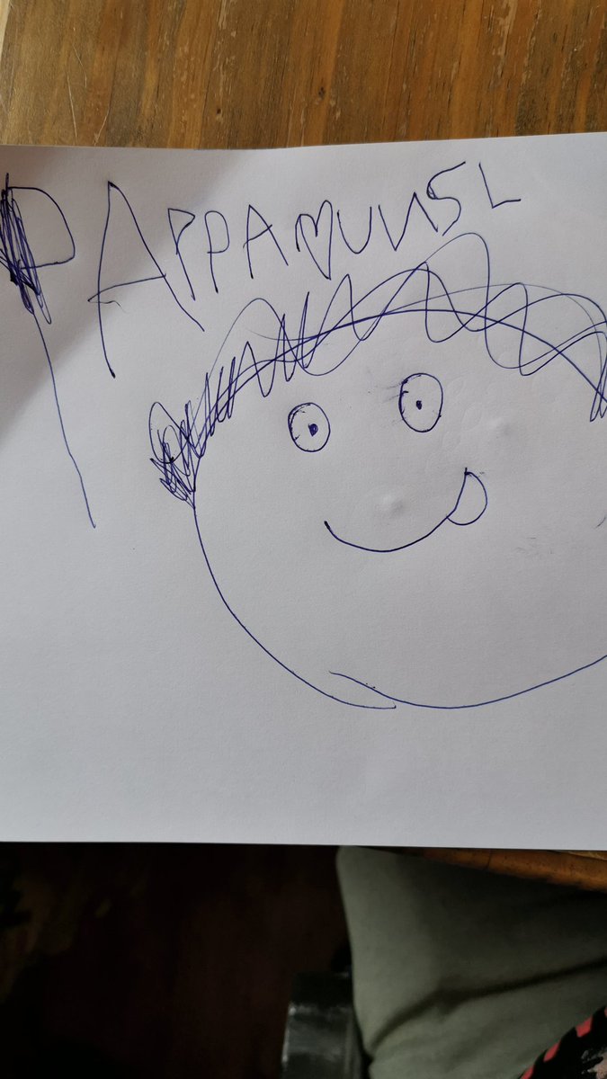 5-åringen tramper ned på rommet sitt etter et høyt og tydelig "nei". Kommer tilbake fem minutter senere med "unnskyld-tegning". Unsl!