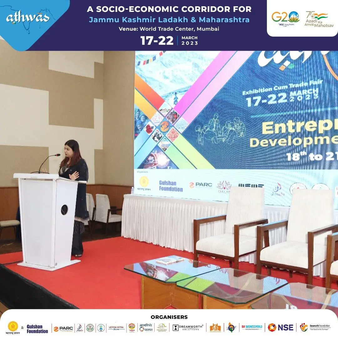 AthwasIndia's tweet photo. Here are a few glimpses of our esteemed guests from the Entrepreneurship Development Program held at Athwas on 19th March 2023. 

📍World Trade Centre, Cuffe Parade, Mumbai 

Come join us for the J&amp;K expo &amp; exhibition until the 22nd of March, 2023. 

#athwas #expo #EDP #mumbai https://t.co/Lh6KmVILyZ