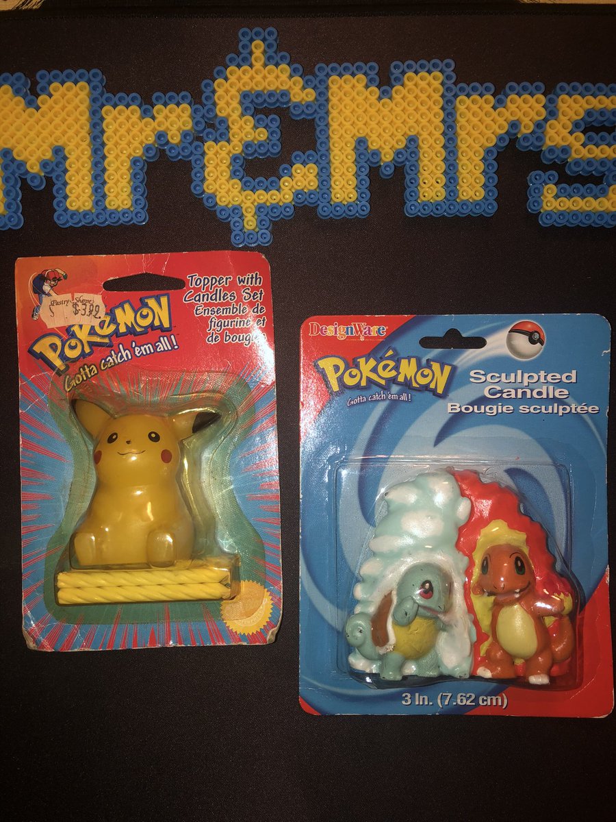 MrMrsPokemon's tweet photo. Mail day! Newest Pokémon collectibles! Designware Pokémon sculpted candle, Pokémon topper with candle set & a set of birthday candle sets. #vintage #collectible #candles #designware #birthday #SundayFunday https://t.co/hYzfR7ReOt
