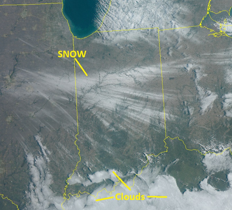 NWS Indianapolis on Twitter "This satellite image shows the snow on the ground across central 