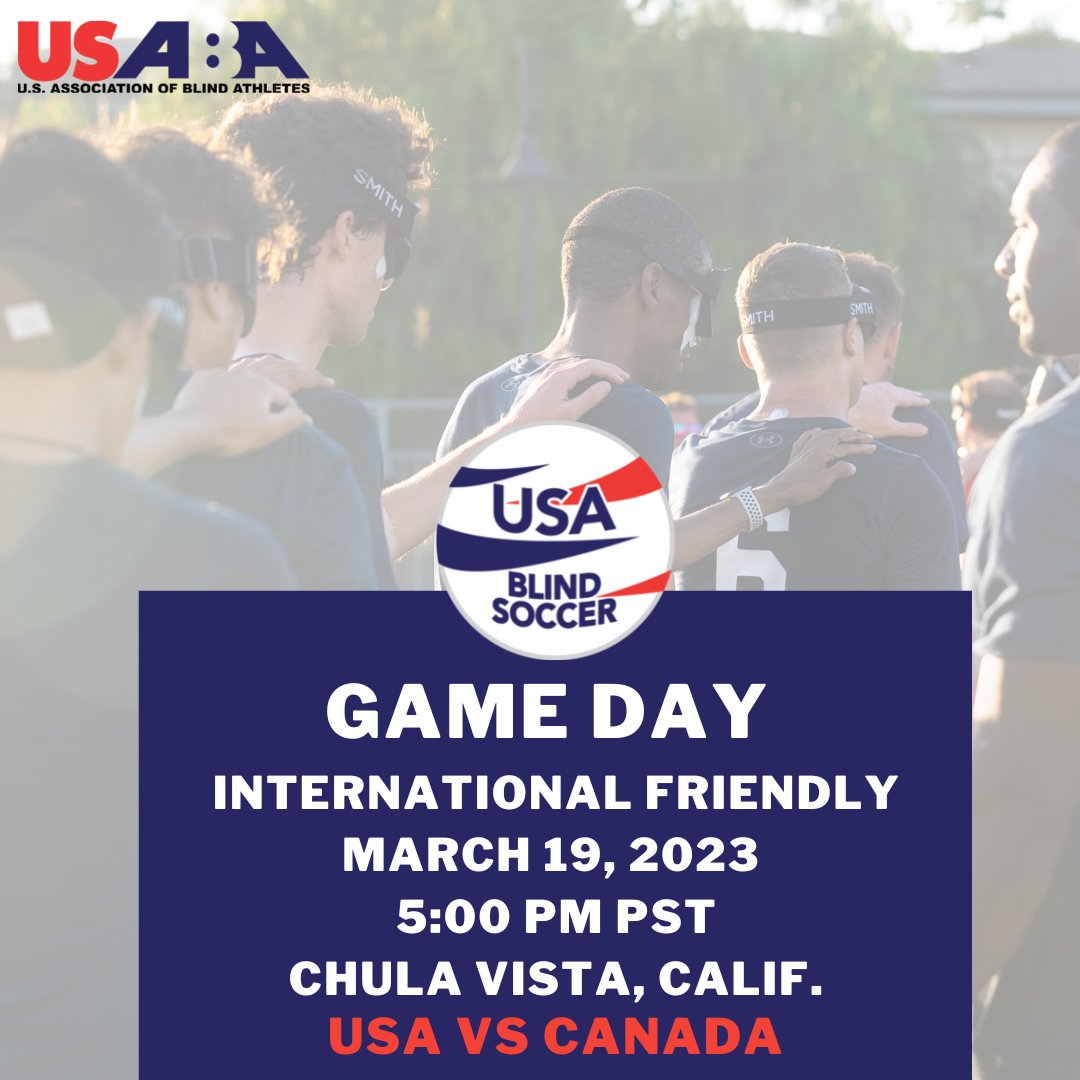 USABA (@usaba) on Twitter photo Today is a historic day as the <a href="/usablindsoccer/">USA Blind Soccer</a> Men's National Team takes to the pitch for its first-ever international friendly in Chula Vista, Calif., against Canada. Tune into the live-stream at 5pm PDT at youtube.com/live/UkxBuueSm…
<a href="/LA28/">LA28</a> <a href="/Paralympics/">Paralympic Games</a> <a href="/IBSAB1Football/">IBSA Blind Football</a> Today is a historic day as the <a href="/usablindsoccer/">USA Blind Soccer</a> Men's National Team takes to the pitch for its first-ever international friendly in Chula Vista, Calif., against Canada. Tune into the live-stream at 5pm PDT at youtube.com/live/UkxBuueSm…
<a href="/LA28/">LA28</a> <a href="/Paralympics/">Paralympic Games</a> <a href="/IBSAB1Football/">IBSA Blind Football</a>