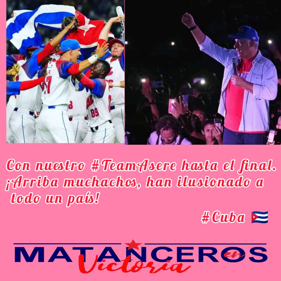 #MatancerosEnVictoria 
#PedroBetancourtEnVictoria 
<a href="/DiazCanelB/">Miguel Díaz-Canel Bermúdez</a> 
<a href="/MMarreroCruz/">Manuel Marrero Cruz</a> 
<a href="/SuselyMorfaG/">Susely Morfa González</a> 
<a href="/mariofsabines/">Mario Sabines Lorenzo</a> 
<a href="/JanyMartnez10/">Hanny Martínez</a> 
<a href="/yonelEstrada/">Yonel Estrada</a>