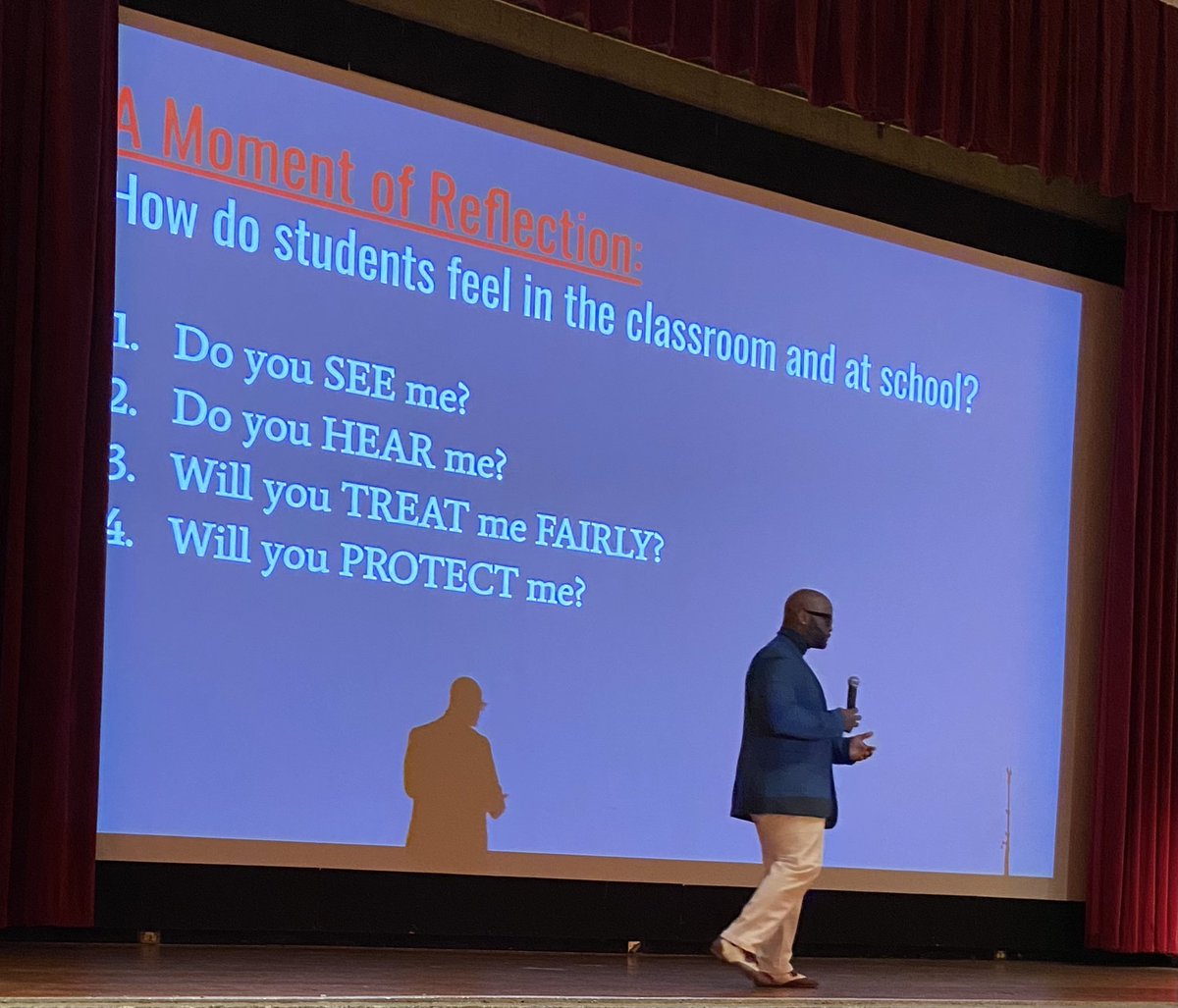APSMidLibraries's tweet image. Critical questions for equitable teaching:
Do you SEE me?
Do you HEAR me?
Will you TREAT me FAIRLY?
Will you PROTECT me?
#msla23