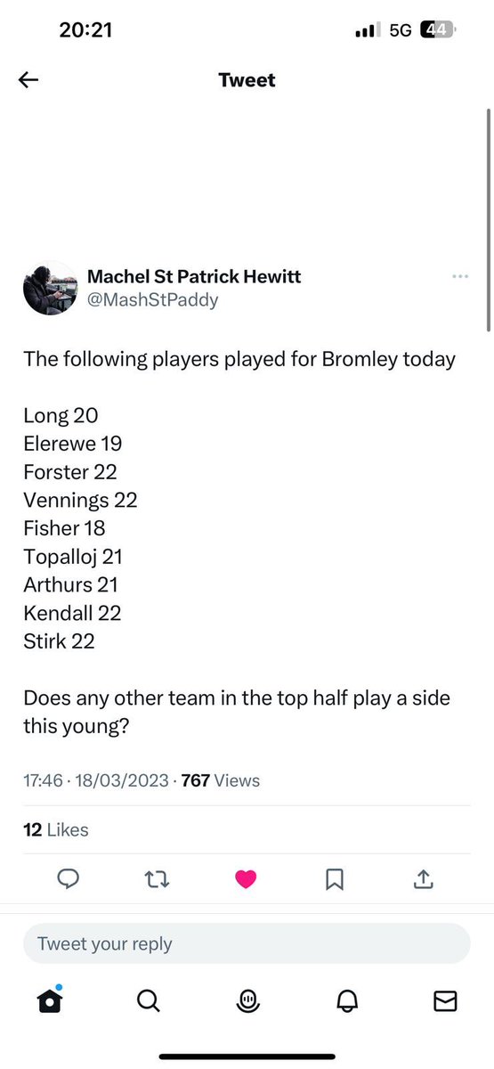 AndyWoodman4's tweet photo. Extremely Proud to have played a team of such youth against by far the biggest club in the league Wrexham! And go toe to toe! Great learning for these young professionals! #bromleyfc https://t.co/1jbIzQ5a4W