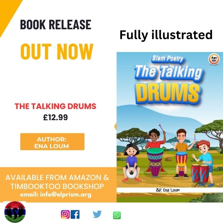 ELPCO4's tweet photo. Slam Poetry ‘The Talking Drums’ is one of two exciting poetry books starring children from several Upper Basic Schools in The Gambia and the UK. Creative minds at work.

Now available on Amazon, simply click the link below to order your copy:

https://t.co/Cpp7eyD8BE https://t.co/NtEKKHgojo