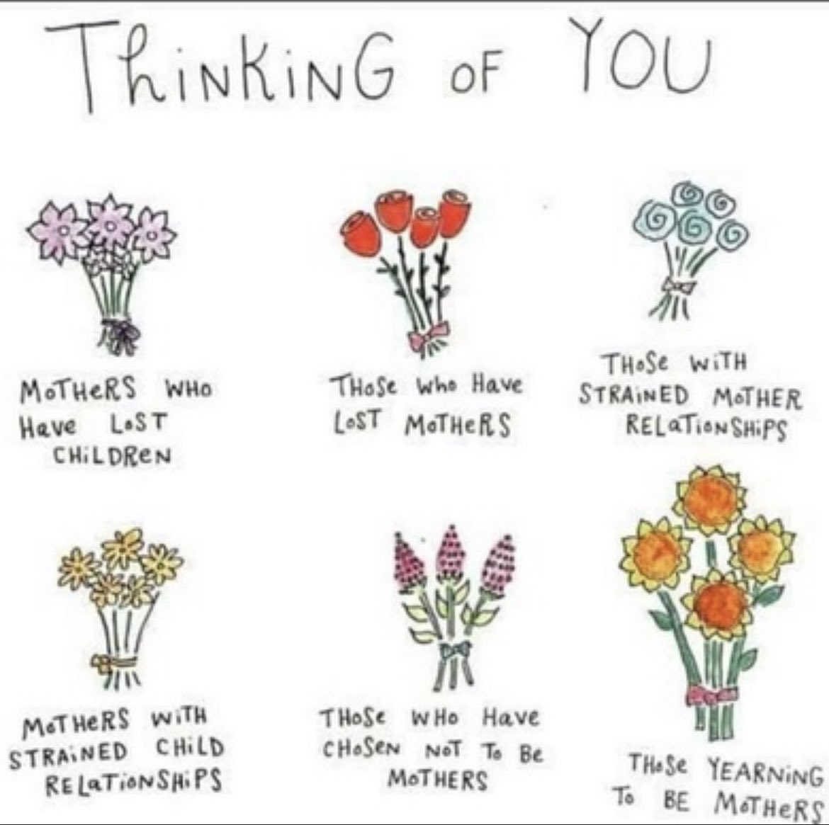 I know Mother’s Day can often bring a huge mixture of emotions. Thinking of all those who can’t hug their mums or their babies today, for whatever reason 💜 Happy Mother’s Day X