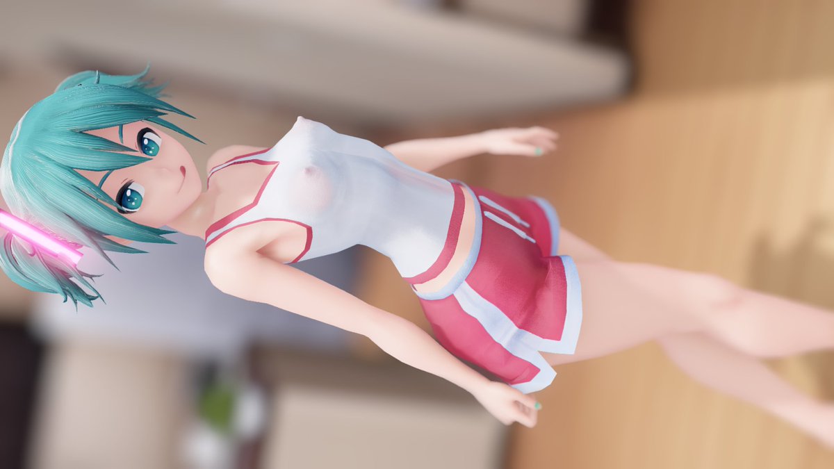 ちょっとした運動後のミクさん 