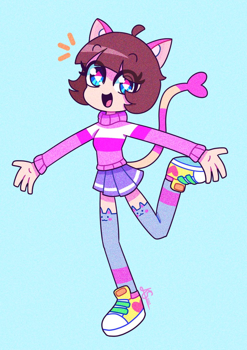 _katstellar's tweet image. Meet Rosita, the energetic and sweet cat girl! 🎀