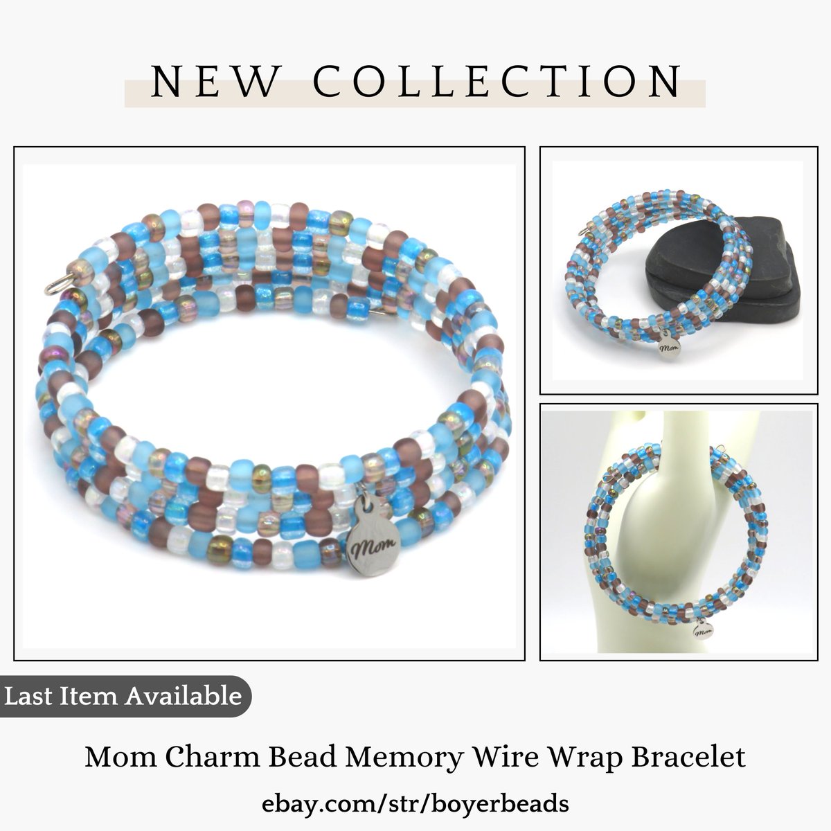🥳Last Item Available🥳
Mom Charm Bead Memory Wire Wrap Bracelet🥰
Condition: New
Price: US $14.39
Available now at ebay.com/str/boyerbeads or facebook.com/boyerbeads
Visit my eBay store -👉ebay.com/str/boyerbeads
#jewelry #momcharm #bracelet #ebayshop #lovemom #momgift