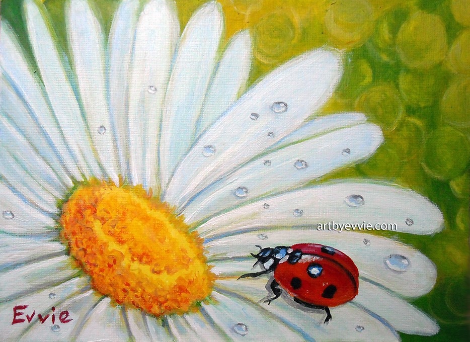 'For good luck' 🐞🌼 My postcard for @twitrartexhibit is on its way to #Vancouver to benefit the Urban Native Youth Association @UNYAyouth. Let's hope it arrives safely 🙏 So happy to be part of the #taefamily 😊
#TAE23 #art #painting #artforacause #twitterartexhibit