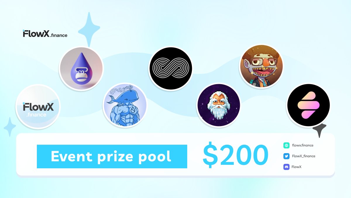 FlowX_finance's tweet photo. 🚨Attention
Users who claim OAT of #Mobius campaign on @Galxe can enjoy exclusive rewards from #FlowX
🤩 Reward: $200 (20 random winners)
👉 To enter
1️⃣ Follow @FlowX_finance and claim OAT on
https://t.co/CEx1rmwyuB
2️⃣ Like, RT, tag 3 frs
⏰ 72h
#Giveaway #Sui🌊#Suinami #Airdrop https://t.co/WgCUgwHxSi