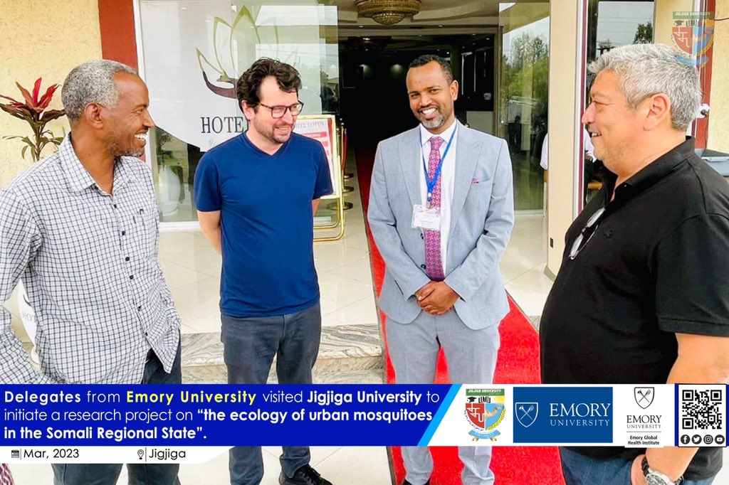 jigjigauniveth's tweet photo. Delagates from @EmoryUniversity visited @jigjigauniveth to initiate a research project on “the ecology of urban mosquitoes in the Somali Regional State”. https://t.co/MfU2g9ROYE