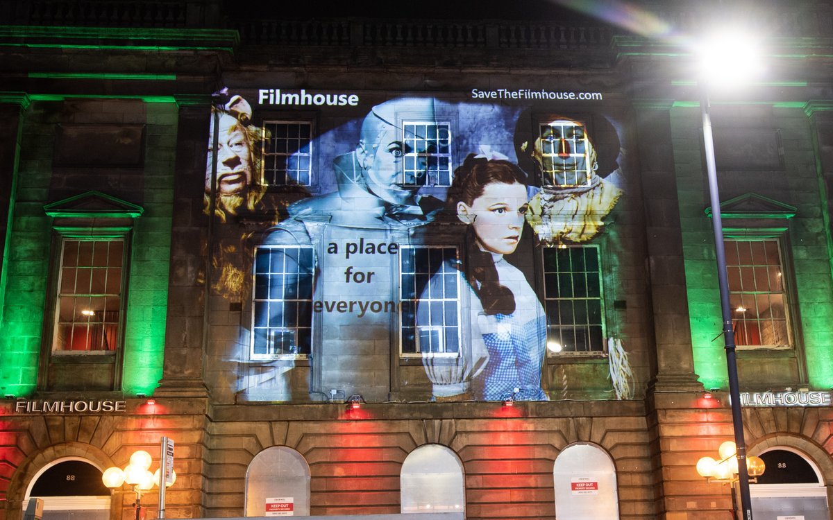 Anger is building about closure of Filmhouse.
At protest today Ondine Oberlin addressed the administrators + the haunted empty building. <a href="/Summerhallery/">Summerhall</a> owner Robert McDowall denounced "suits" who are making £££ from the crisis. Cultural bid organiser @ginatkinson gave update 1/2