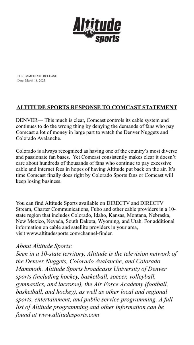 msinger's tweet photo. A statement from Altitude, responding to Comcast in the wake of the lawsuit settlement. https://t.co/hs1i5kJgZd