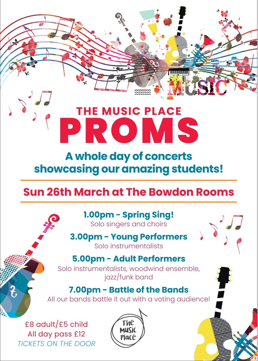 Only one week until The Music Place Proms and we're super excited!! 

A whole day of concerts at <a href="/TheBowdonRooms/">The Bowdon Rooms</a> showcasing our amazing students! 🎉

It's not to be missed 😎