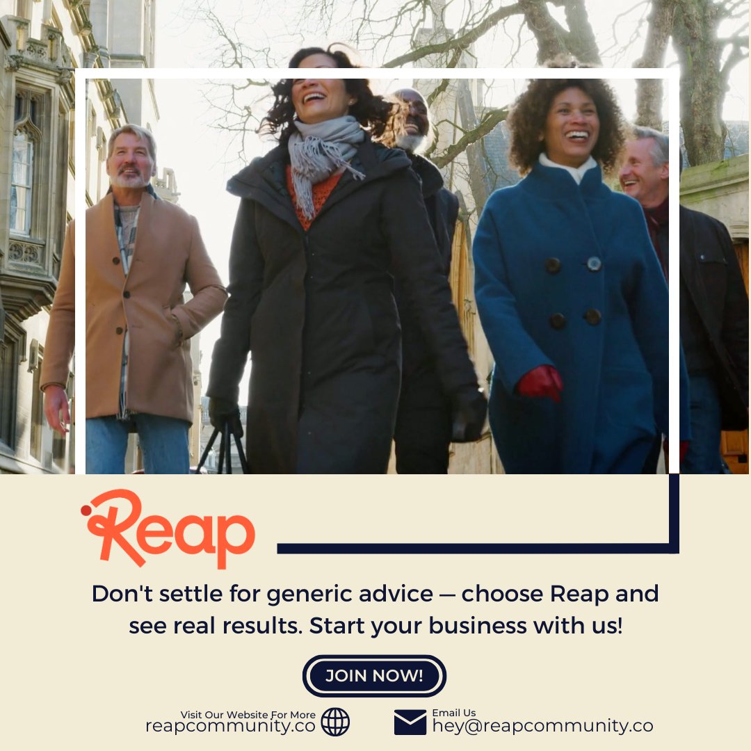 ReapCommunity's tweet photo. Unlike YouTube tutorials or generic templates, Reap offers real, personalized help for your unique business needs. With Reap, you'll get tailored advice and support to help your business thrive. Reap is the real deal! #reapadvisors #business #entrepreneurs #startups #advisor https://t.co/x6bBeH1XX3