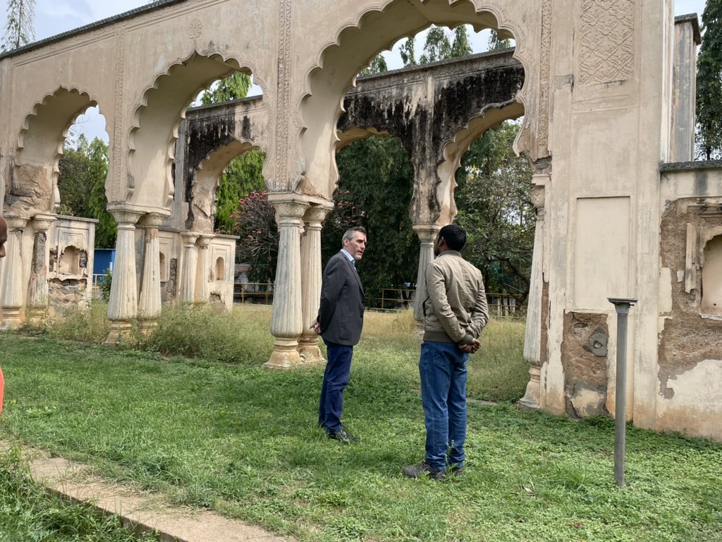 UKinHyderabad's tweet photo. Stumbled upon this archaeological marvel during a work visit to @Diageo_News in Malkajgiri. Hyderabad heritage is found at the most unexpected places. I am told this is called Baradari. https://t.co/s6YNRpiFhC