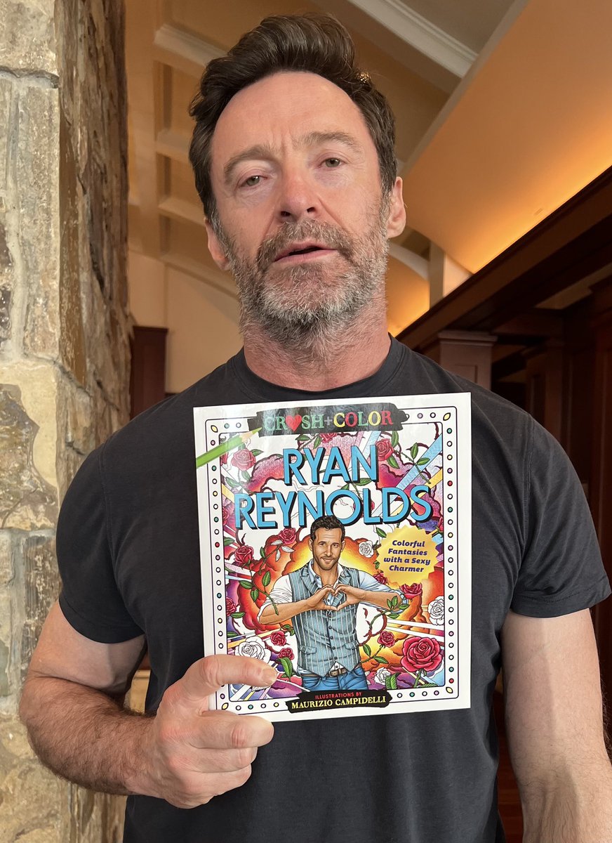 JackmansLanding's tweet photo. Now that we know that Crush & Color coloring books exist - and that there isn't one for Hugh! - we must petition @MacmillanUSA to please have creator Maurizio Campidelli get to work on one right away! Also, please include scruff. #hughjackman #scruff #crushandcolor #whoisthatguy https://t.co/A4n43QaJKd