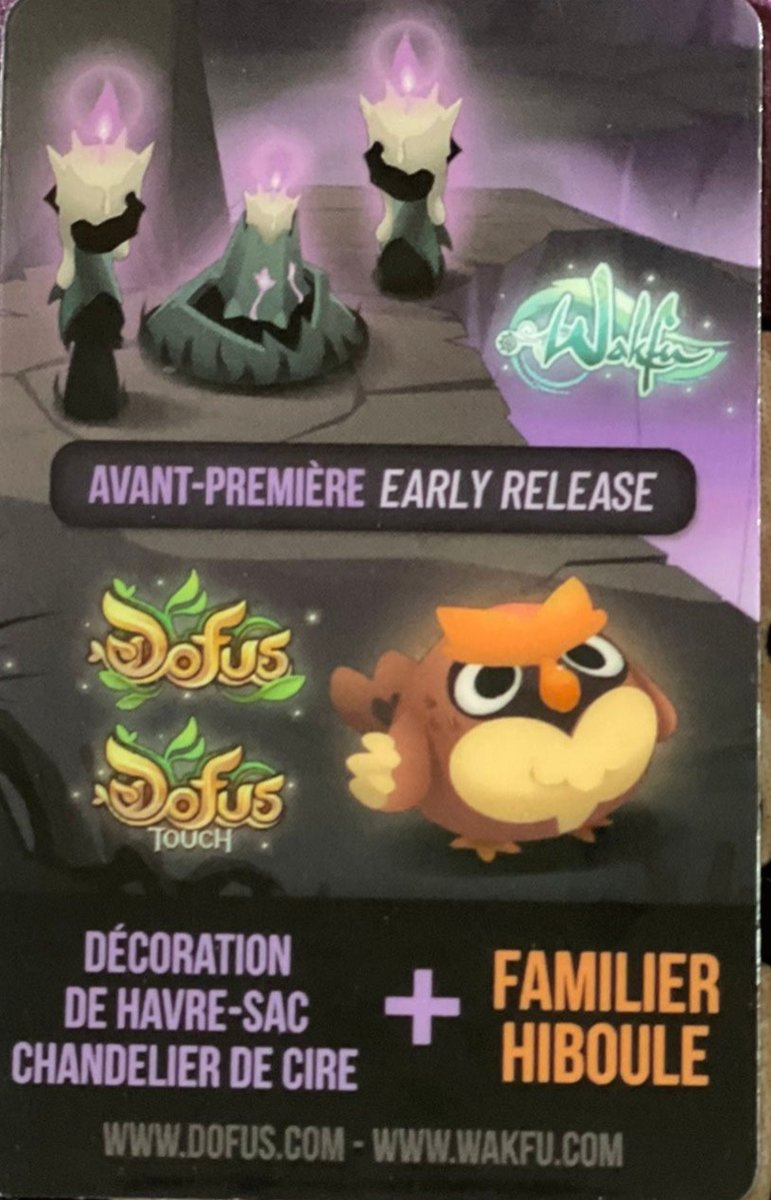 ZakiWakfu's tweet photo. Pour fêter la réussite de mes derniers shorts Wakfu grâce a vous et vos partages, voici un petit cadeau ! 
Le familier Hiboule sur Dofus et ou la décoration chandelier de cire sur Wakfu a gagner !

Rt &amp; Follow pour tenter votre chance.
T.A.S le lundi 27 Mars. Good luck. https://t.co/PQZkJ5PBCN