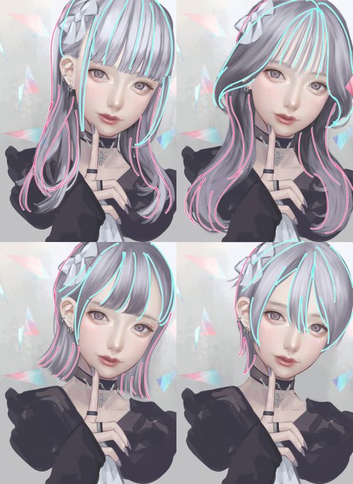 分かりにくいですが💦毛束イメージです✏️ 