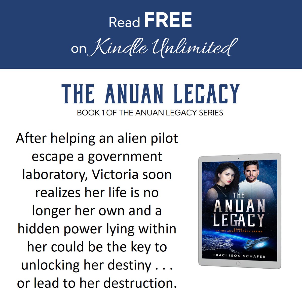AuthorTraci's tweet photo. Read #TheAnuanLegacy FREE on #KindleUnlimited: https://t.co/srmSU8B7w0
#AmReading #Books #AmReadingSciFi #AmReadingRomance #SciFi #SciFiRomance #Romance #RomanceBook #AmReadingYoungAdult #AmReadingYA #YoungAdult #YA #YARomance https://t.co/FCBoQoWF0F