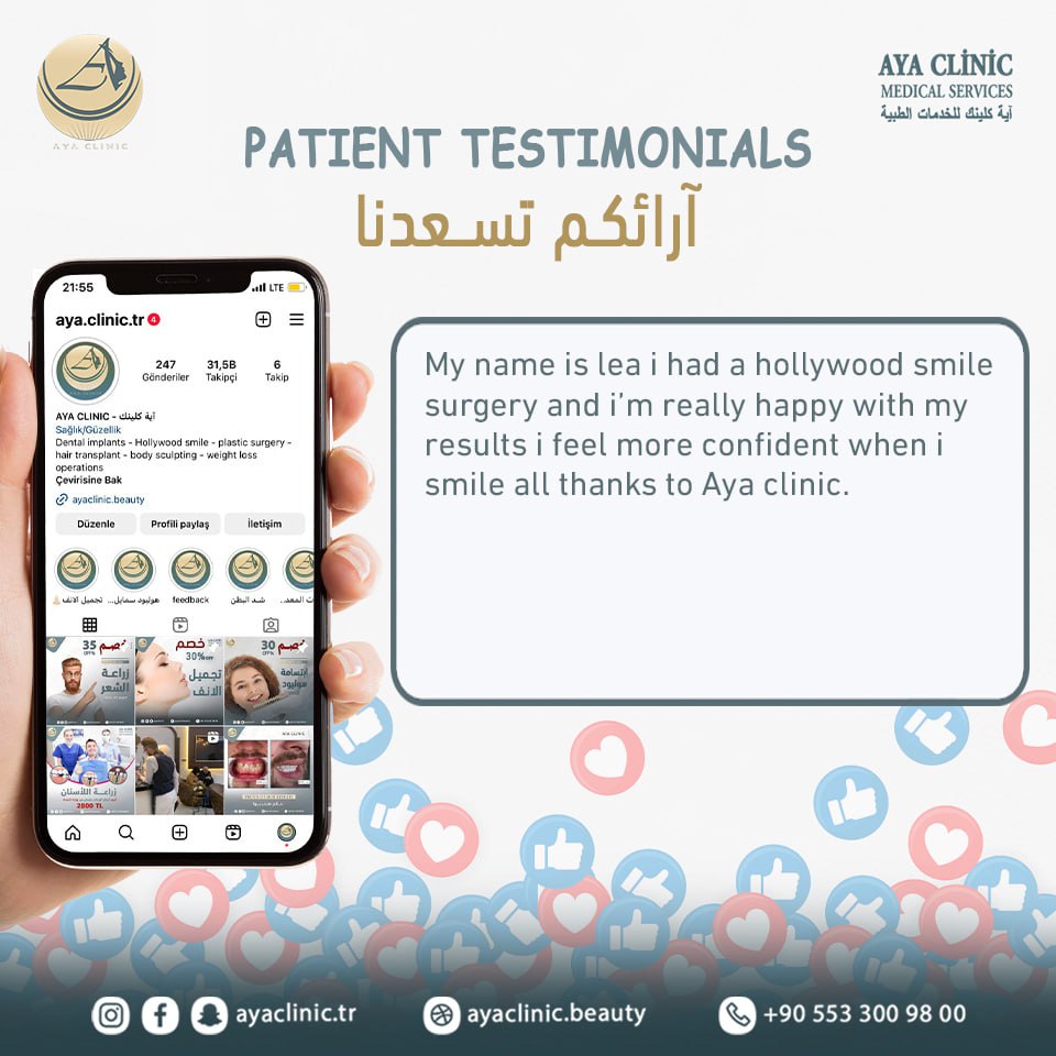 Get your own Hollywood smile with Aya Clinic. Our happy patients love their natural-looking, glamorous smiles. Contact us today for your free consultation and start your smile transformation journey:00905533009800
hollywoodsmile #smilemakeover #patienttestimonials