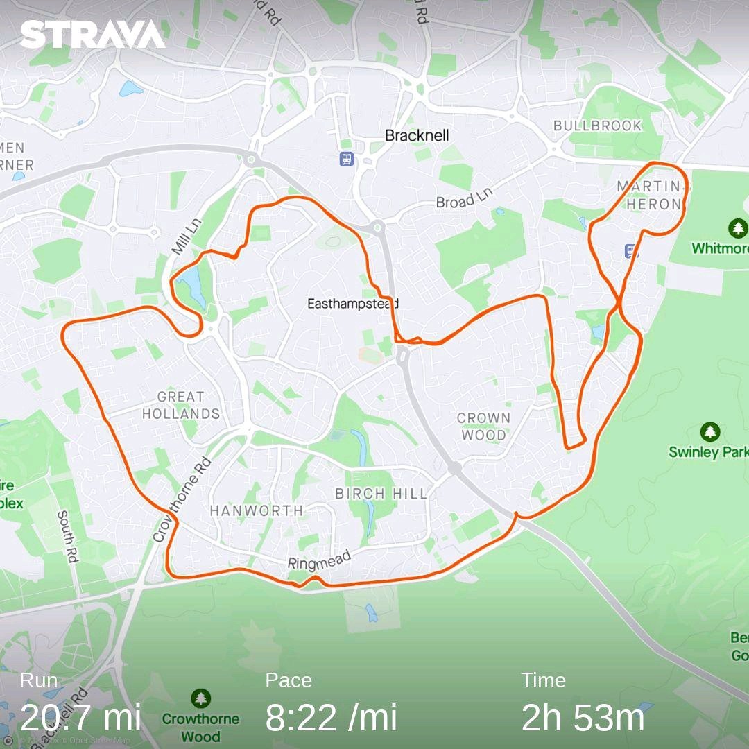 RunningMan2106's tweet photo. Another Sunday another long run #SundayRun #SundayRunDay #Running #LondonMarathon #Striva 
Check out my activity on Strava: https://t.co/lKdpp7TCLN https://t.co/6nuR2Ox0CX
