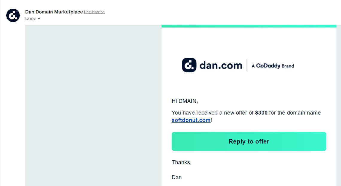 Dmainz1's tweet photo. Sold softdonut for $300 Via 
@Undeveloped 
 HOLD TIME 1 YEAR

#domains  #domainssale #domain #domainsold #domainnamesale #domainnames #TLD #comdomains #domainsales #solddomain https://t.co/BdLF6krd1H