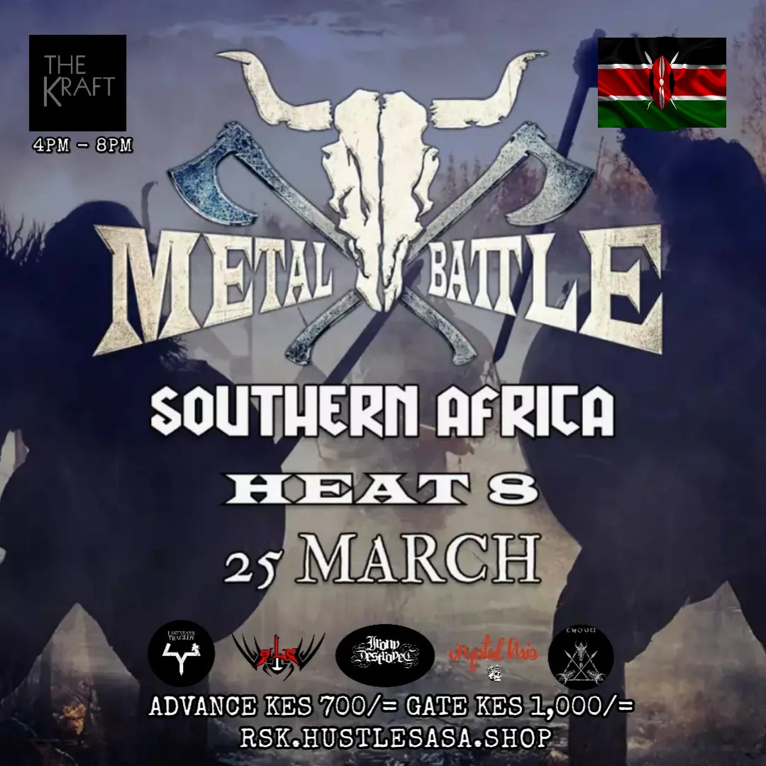 Metal is the bringer of rains &amp; we hope you’re ready to party this coming Saturday! It’s going to be massive with 5 metal bands battling it out at coolest spot in Westlands, <a href="/thekraftnairobi/">The Kraft Nairobi</a> 🔥 👌🏾. You shouldn't really miss this! We.Can't.Wait!!