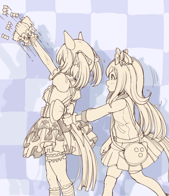 ファル子のファンイベントで飴取りゲームに挑むデジたんの絵を描く予告すっぜ 