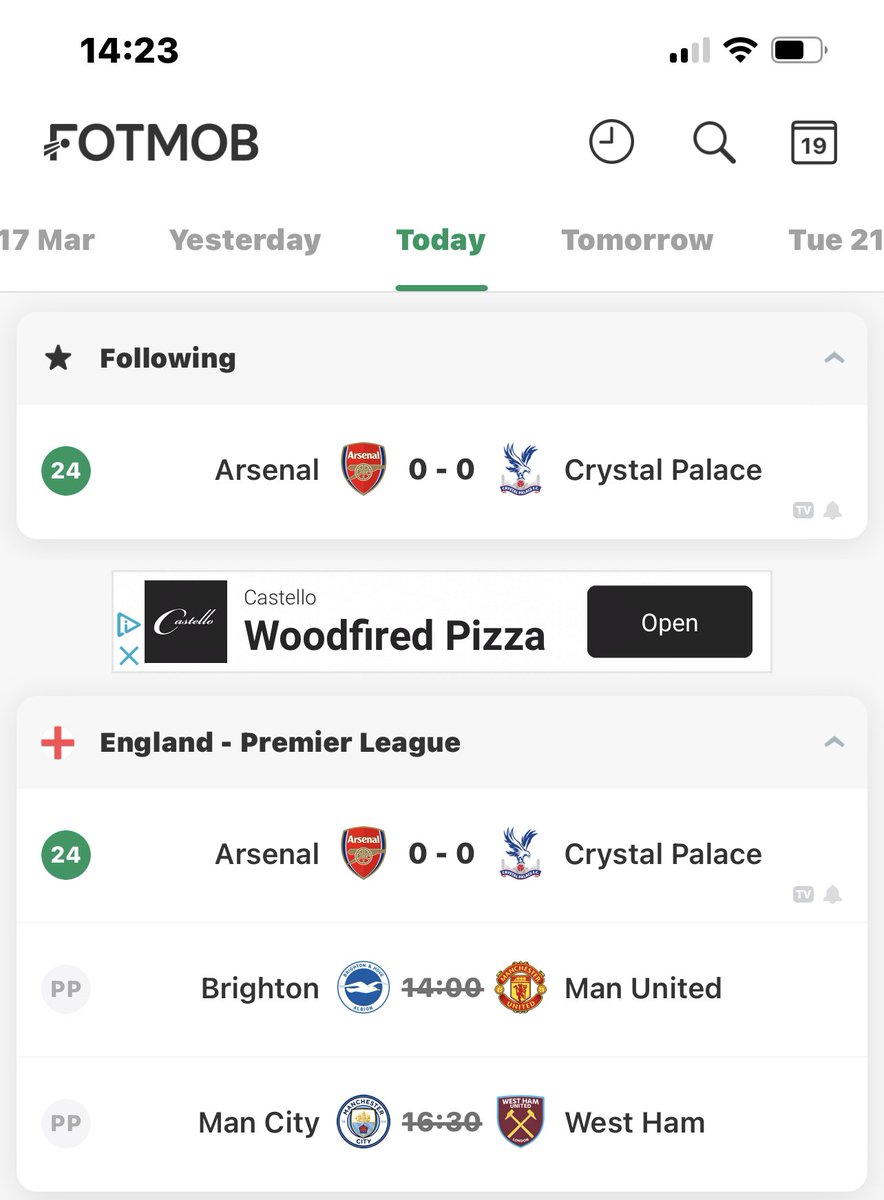 Skorar Arsenal frekar, ef ég stari á skjáinn eða loka appinu og kíki eftir smá?