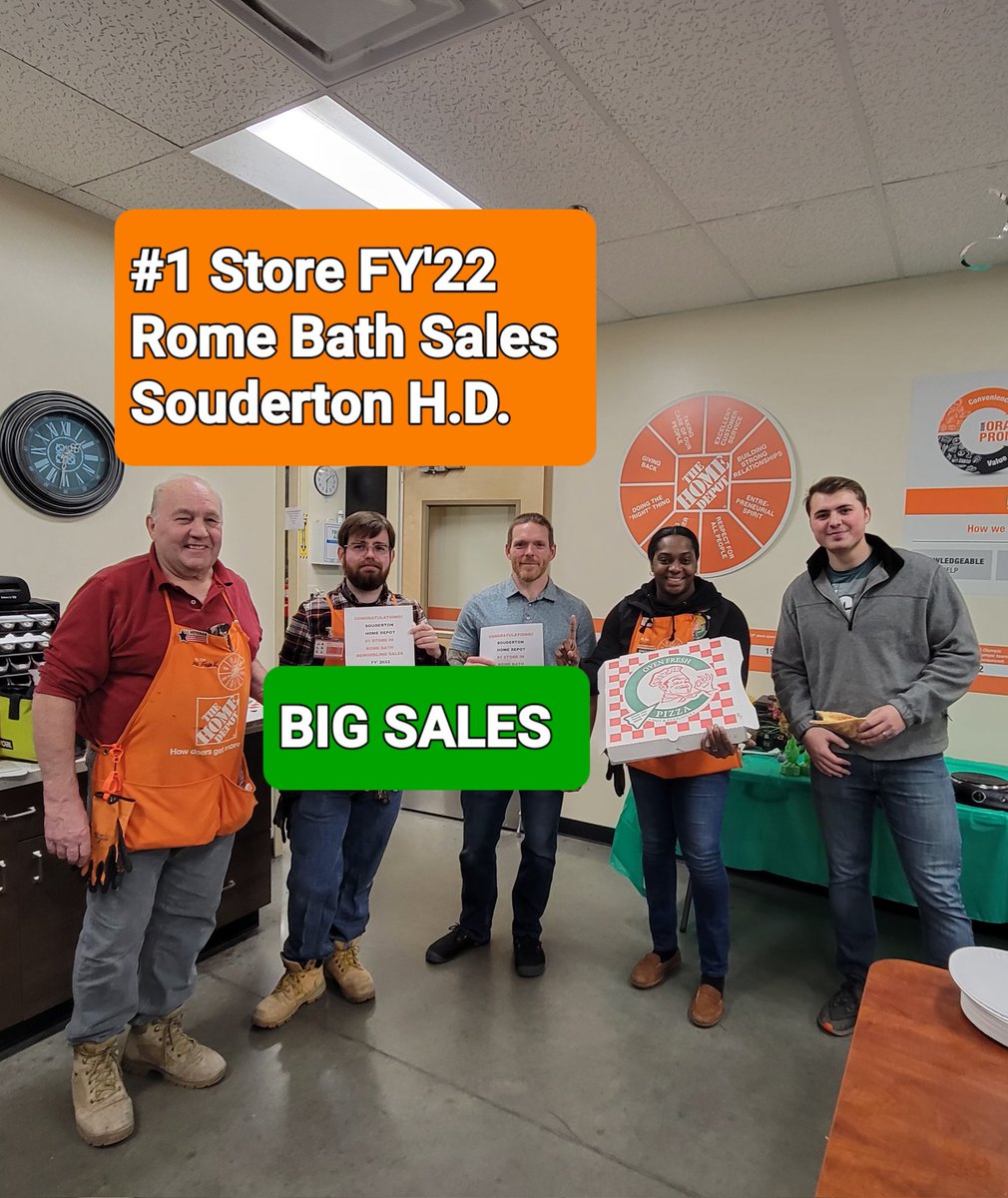 Rome Bath Remodeling Says"Thank you Store #4158 Have Pizza On Us"