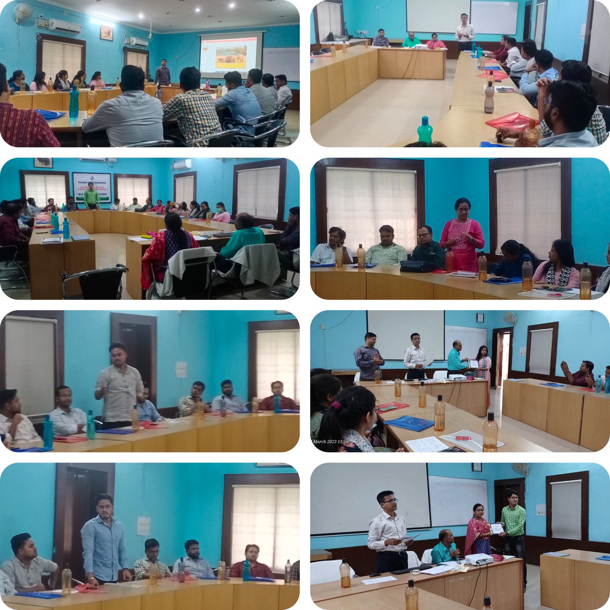On the closing day of three day training programme,
"Training of Veterinarians on Wildlife"
Joint Director, VOTI, advise the officers how they can utilse the knowledge they imbibe from the training programme in field condition and the officers share their experience and feed back