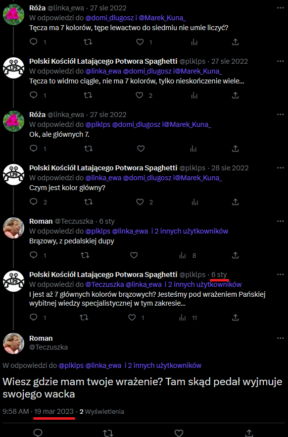 plklps's tweet photo. [TRIGGER WARNING: homofobia, agresja werbalna, ideologizowanie fizyki]
To Internet i jeśli tego nie zaznaczymy, na pewno ktoś nie zrozumie – to sarkazm…
Ten stan, gdy poświęcasz 2 miesiące Twego cennego czasu na rozmyślania nad odpowiedzią, ale ta riposta życia jest tego warta: https://t.co/cNOV70bPPw