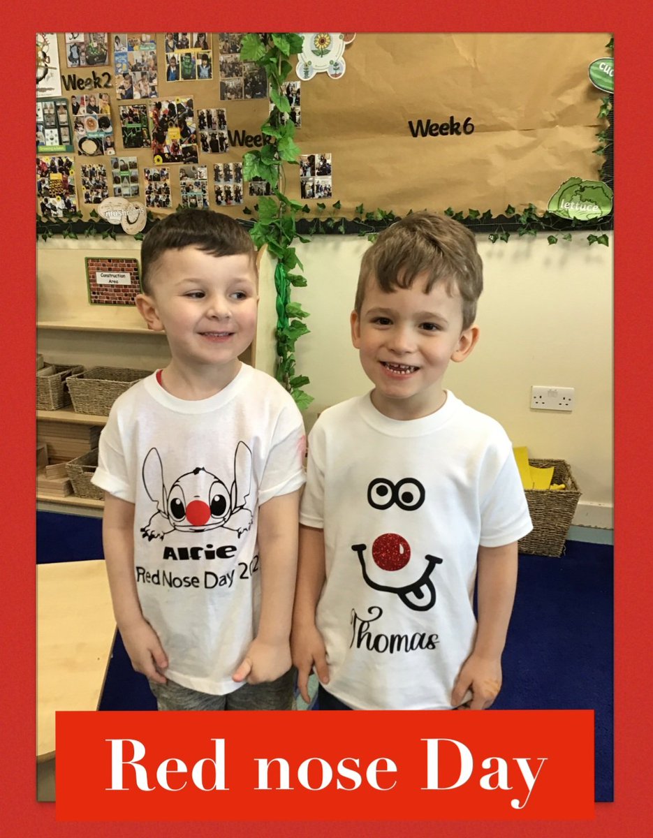 DeltaStrand's tweet photo. We celebrated Red Nose Day in Early Years by wearing red. They have also been learning about why we raise money for different chartities! 
@DeltaStrand @comicrelief❤️🔴 #WearSomethingRed #RedNoseDay https://t.co/WYt5VFICQM
