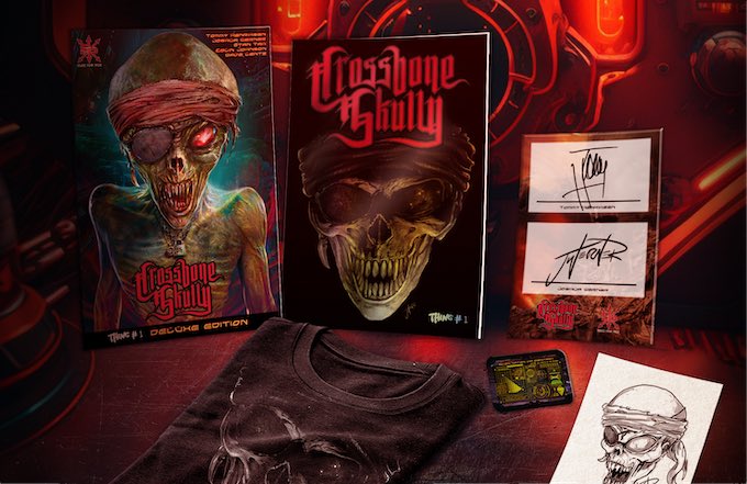 Who went all in for the top tier that gets you all the items? Who's excited for an original drawing from <a href="/JoshuaFrantic/">Joshua Werner</a> and a bookplate autographed by <a href="/DisVicious1/">Di$ ViCiOus</a> ?? 😃
crossboneskullycomic.com