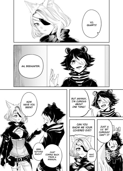 Beehunter just arrived and met someone familiar...

Commission for @NinaGoemod, thank you for the comm! :D 

#arknights 