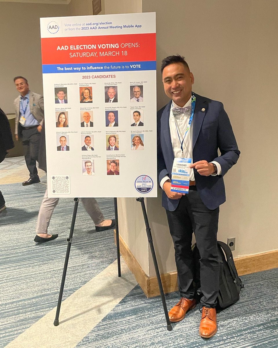 JohnMdmph's tweet photo. For my dermatology friends and members of the #AAD. Please remember to vote today and vote for me! #aadelection2023. Thank you all so much to those who have already voted! #derm #dermatologist #boardcertifieddermatologist https://t.co/xGq5foxlt3 https://t.co/nKPRIhJw53