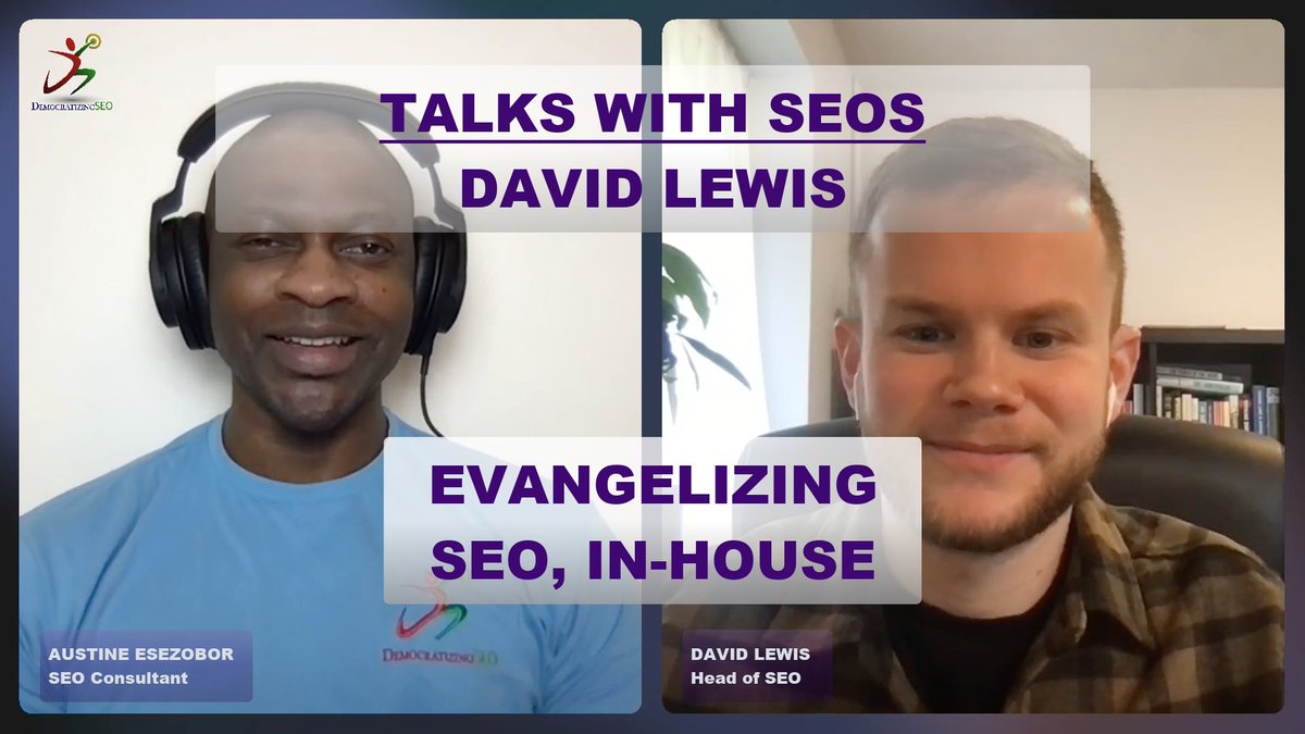 This week on Talks with SEOs (#TwSEOs), I speak with <a href="/AlexTachalova/">Alexandra Tachalova</a> and David Lewis from Trainline. Tune in on Monday and Tuesday!