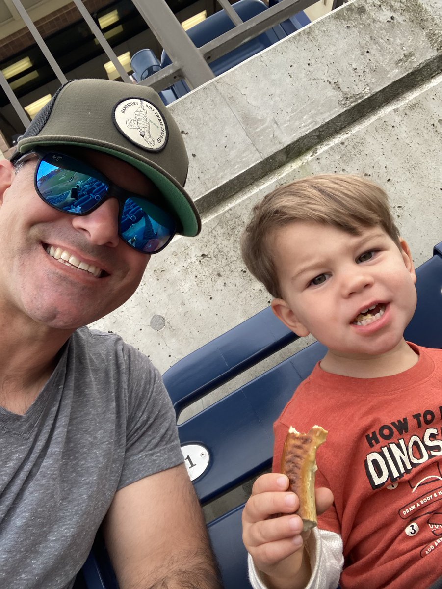 c3recruits's tweet photo. Mom goes out of town, Luca gets to go see two baseball games in one day. #fathersontime #heasked #pretzel #chickenfingers #fries https://t.co/54kn2FisYF