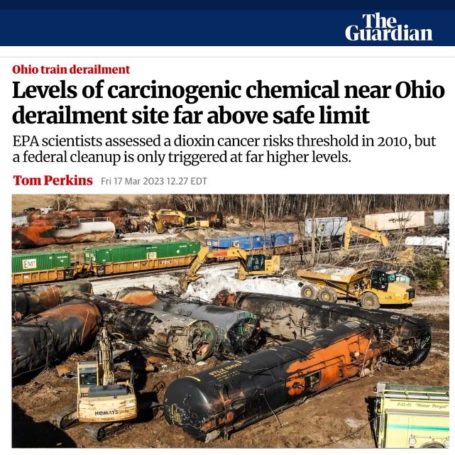 Bombshell: First test results for dioxins at the site of Norfolk's Ohio train disaster show the deadly chemical at levels 14x higher than what other states consider legal. The EPA refuses to test for these carcinogens -- yet claims the area is safe.

The people know better.