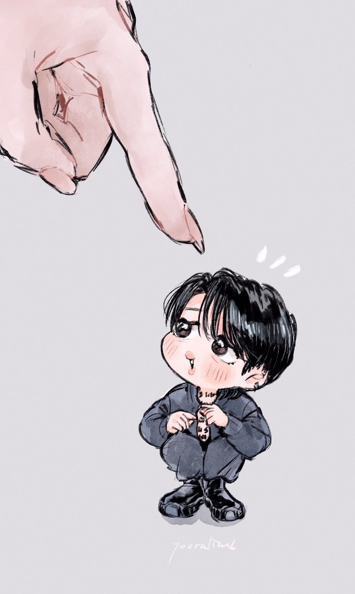 「Found a tiny mimi! #jimin #Jimin_FACE 」|youralien⁷のイラスト