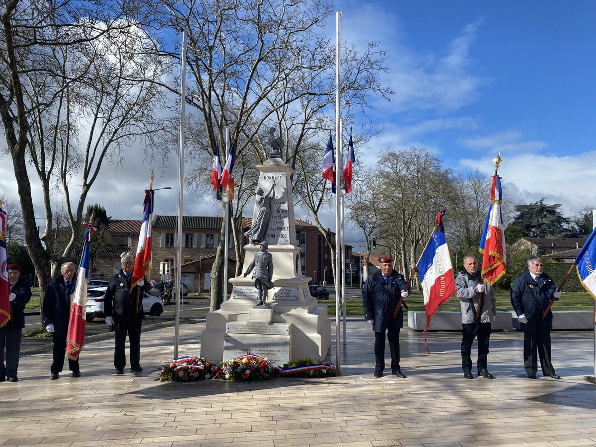 CgennaroSaint's tweet photo. Aux côtés des Unionais pr la journée Nationale du Souvenir et du recueillement à la mémoire des victimes civiles et militaires de la guerre d’Algérie et des combats en Tunisie et au Maroc.
De passage aussi à Montastruc la Cons. où j’ai pu remercier les élus pr leur invitation 🙏 https://t.co/SzmYSLUh5h