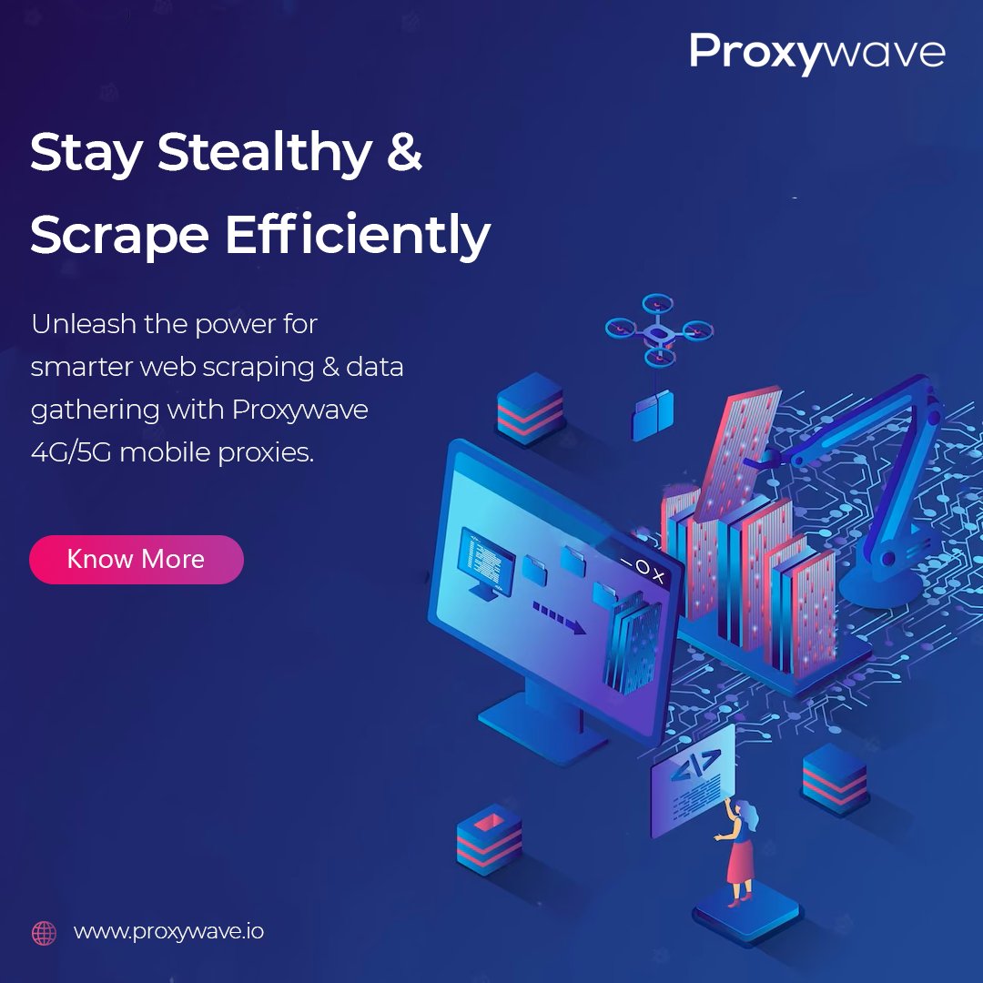 ProxywaveHQ's tweet image. The benefits of using a mobile proxy for web scraping and data gathering.
Visit Us: proxywave.io
#createmobileproxy #mobileproxy #4gmobileproxy #5gmobileproxy #Proxywave
