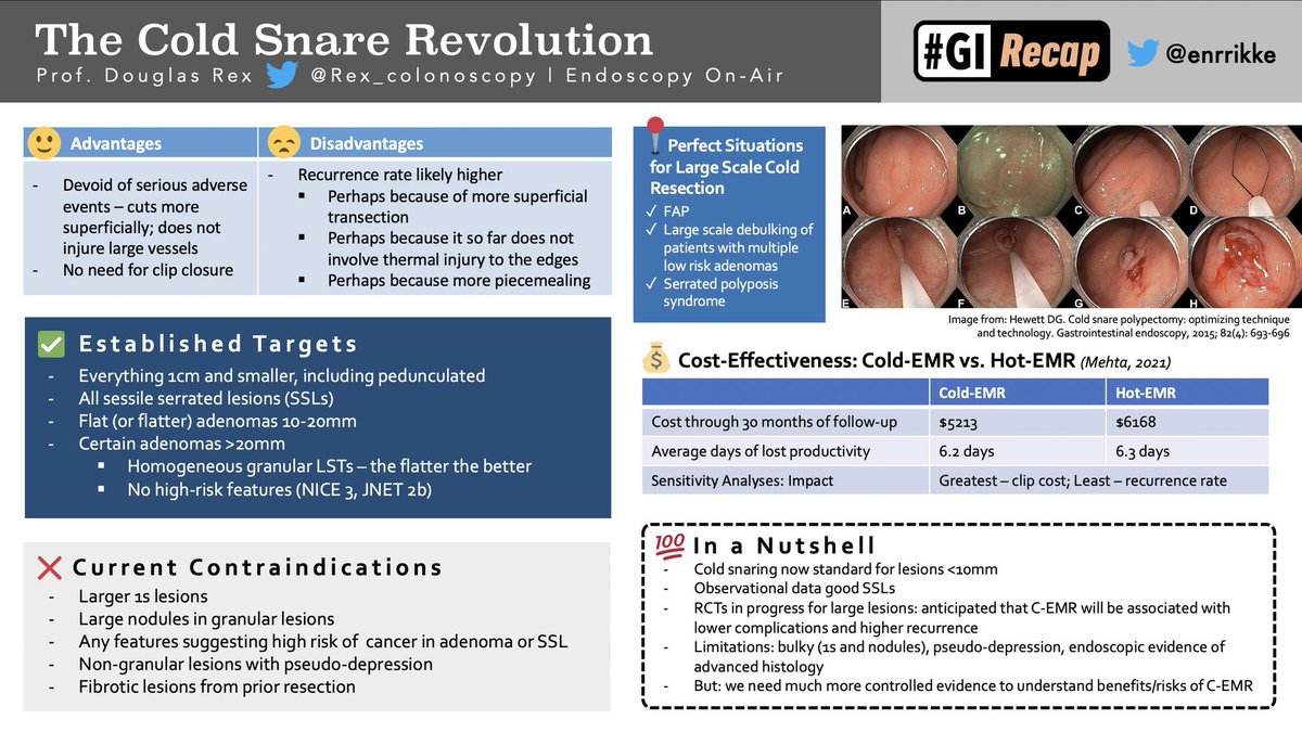 CarlKayMD's tweet photo. Love this #GIRecap from @enrrikke on the Cold Snare Revolution!

▪️Advantages v Disadvantages
▪️Targets for 🥶➰
▪️Contraindications ❌
▪️Ideal situations 💯
▪️💰effectiveness

#GITwitter https://t.co/FPbiljSpgu