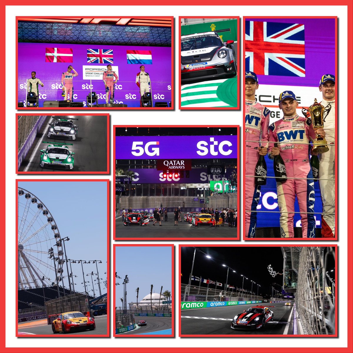 racing_porsche's tweet photo. Itโs another brilliant winning weekend for Brit @HarryKingRacing with a pole position & two wins in the @PorscheSprint itโs final weekend supporting the #JeddahGP #PorscheOnTrack #PSCME #LechnerRacing #PorscheMotorsport #PorscheCustomerRacing
#PorscheMotorRacing https://t.co/3tz3o76Wcs